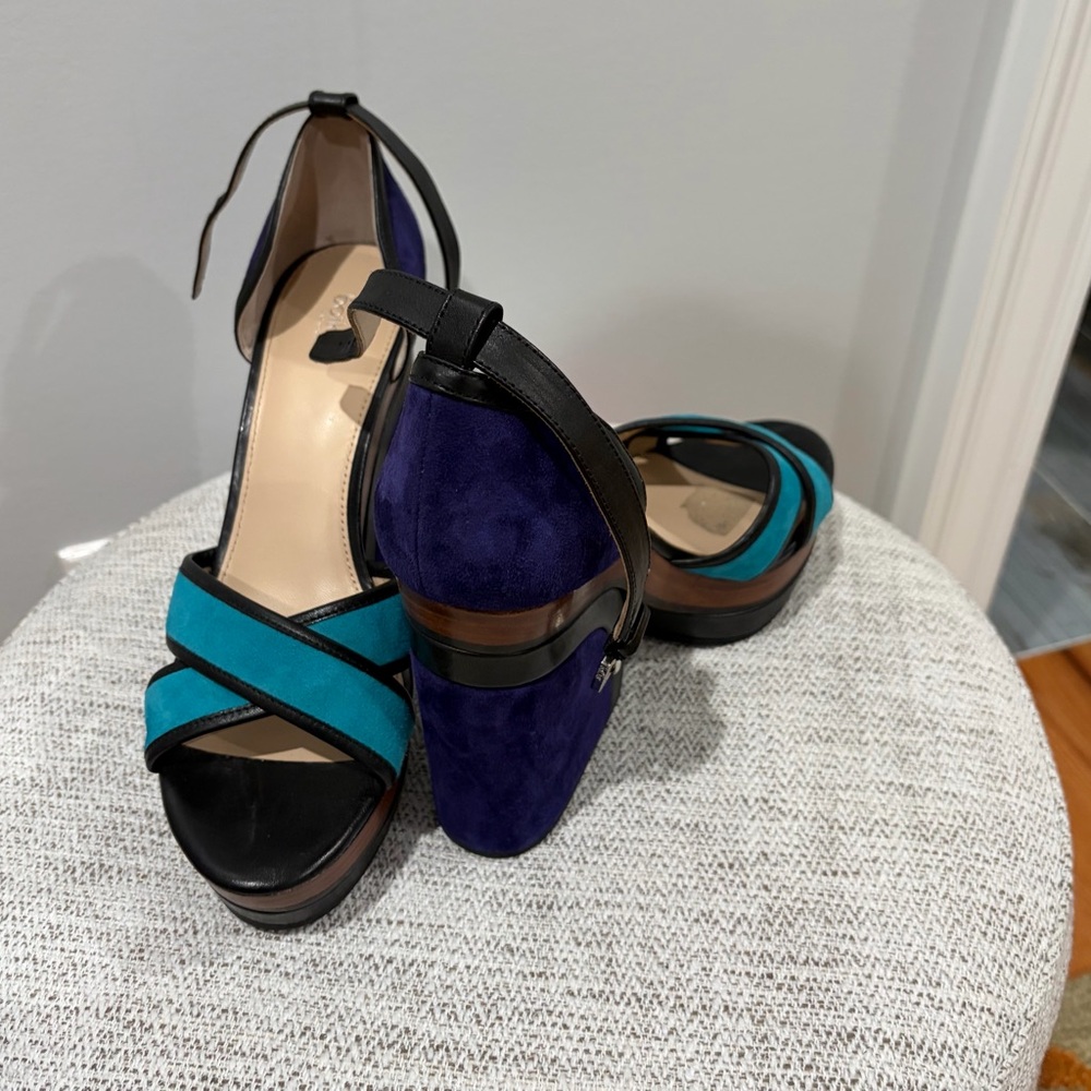 Botkier Women's Blue and Black Platform Sandals